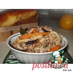 Гречневый "плов" с сельдереем и грибами - кулинарный рецепт