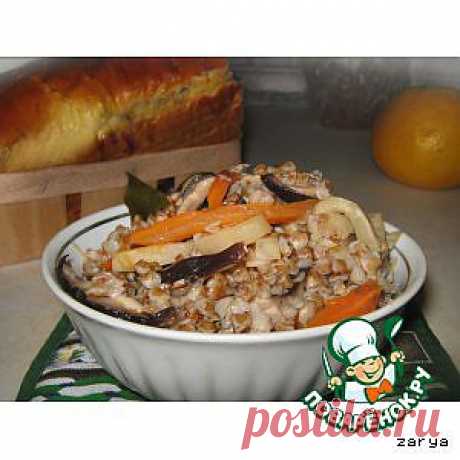 Гречневый &quot;плов&quot; с сельдереем и грибами - кулинарный рецепт