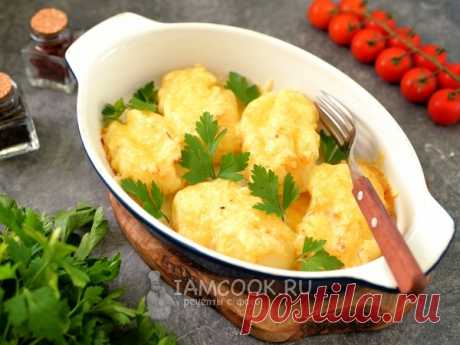 Рецепт очень вкусного гарнира из молодой картошки, запеченной с маслом и сыром.
