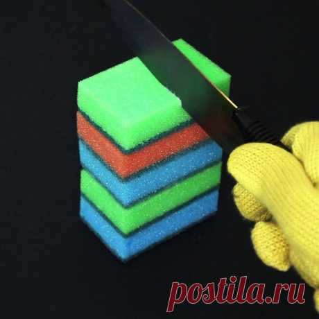 AdMe.ru - 9 восхитительных лайфхаков с губкой для мытья посуды. 👉...