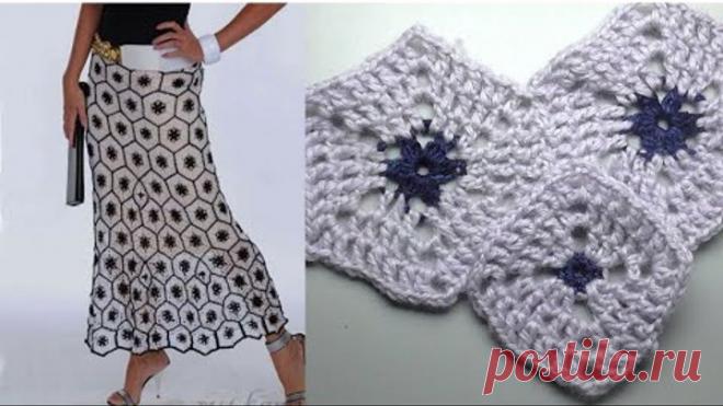 Юбка из шестиугольников.Как расклешить юбку из шестиугольников