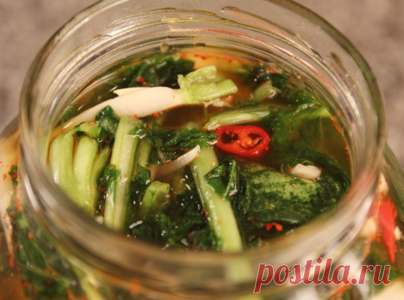 Yeolmu mulkimchi (молодые летней редьки воды кимчи) рецепт - Maangchi.com