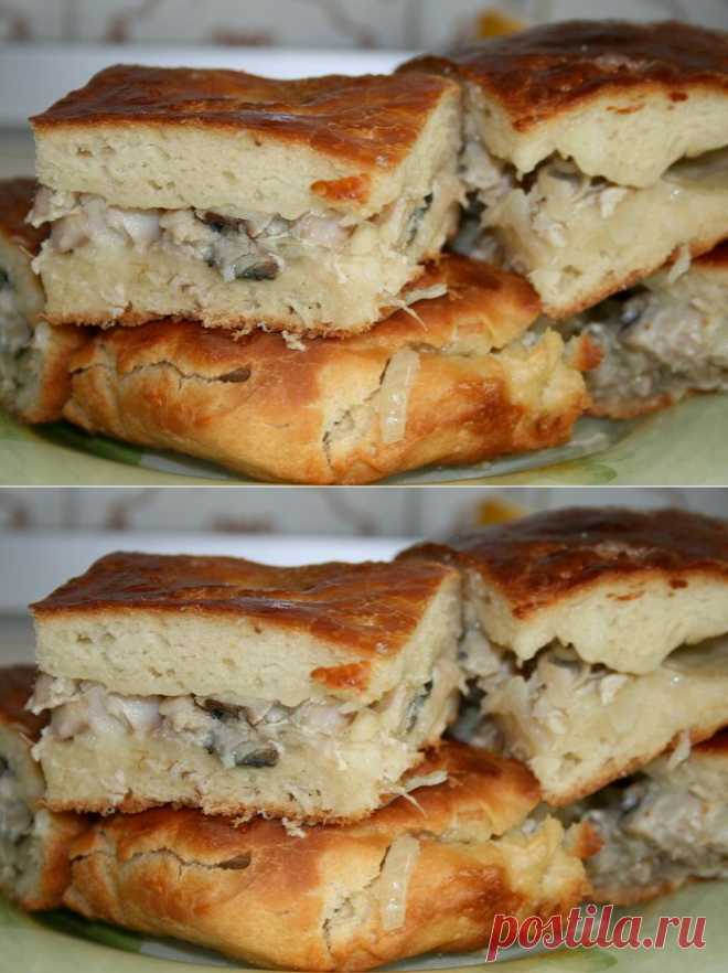 ПИРОГ СО СКУМБРИЕЙ+РЕЦЕПТ ОБАЛДЕННОГО ТЕСТА ДЛЯ ПИРОГОВ.