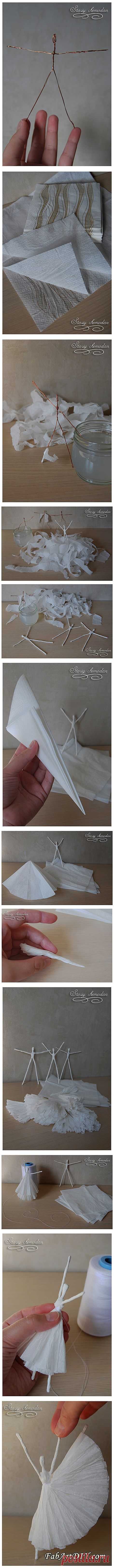 Paper Ballet Dancer DIY | www.FabArtDIY.com
