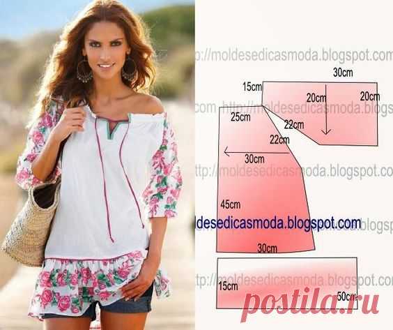 (3) 1000+ ideas about Moldes Moda por Medida: BLUSA FÁCIL DE FAZER – 28 on Pinterest | rucik