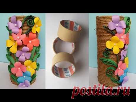 How to Make Best out of waste Flower vase !!! Jute/Twine  Flower Vase !!!! Unique