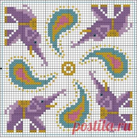 Бискорню ... вышивка крестом всяк разных кривулек