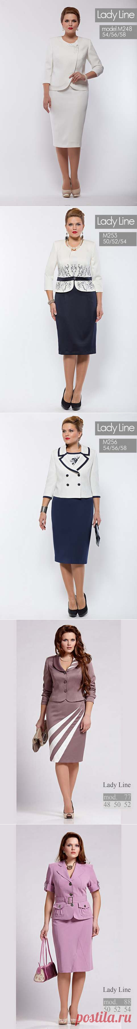 Костюмы для полных девушек и женщин белорусской компании Lady Line. Осень-зима 2014-2015 (70 фото)