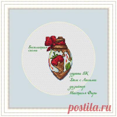 схема для вышивки крестом Ламповый десерт