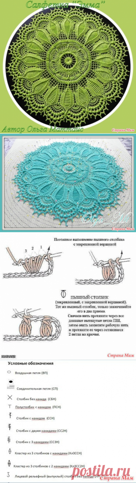 Вяжем салфетку "Эмма" он-лайн. - Страна Мам