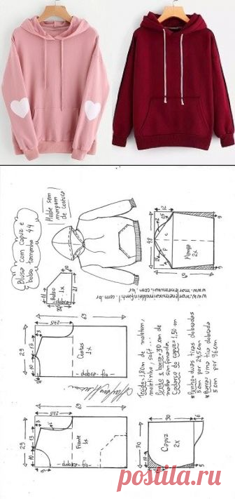 Blusa moletom com capuz feminina | DIY - molde, corte e costura - Marlene Mukai