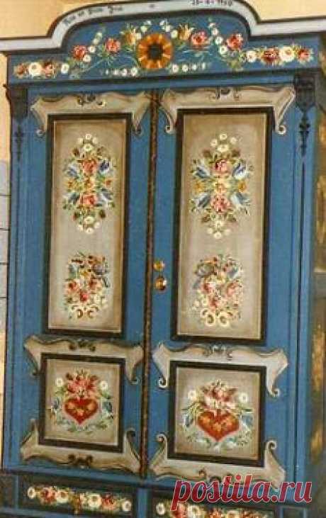 Норвежская роспись розами — rosemaling (русемалинг)…