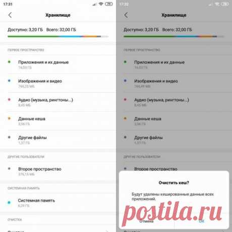 Что занимает место в памяти android и как ее очистить