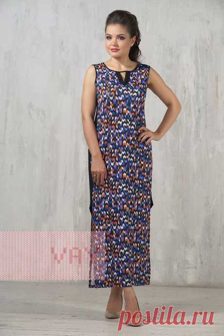 Летние офисные платья от марки VAY. Женские летние платья для офиса VAY (артикул 3314), цветовое решение палитра/синий/черный. Ещё больше женских платьев марки ВЭЙ на наших сайтах. Официальное представительство бренда VAY: купить в розницу в магазине Согревай.ру https://www.sogrevay.ru, оптовые закупки на Ньювэй.ру https://www.newvay.ru