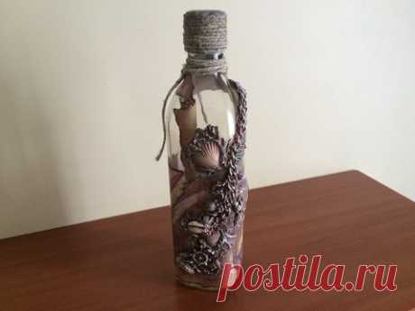 Декорирование бутылки. (Decorating bottles).