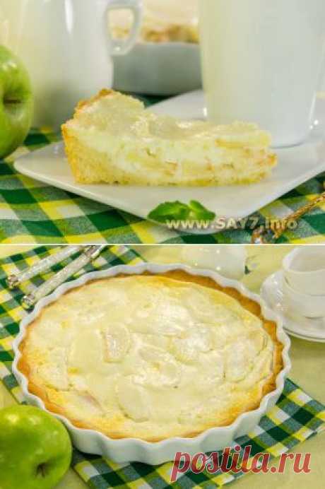 Яблочный пирог с нереально нежным кремом
