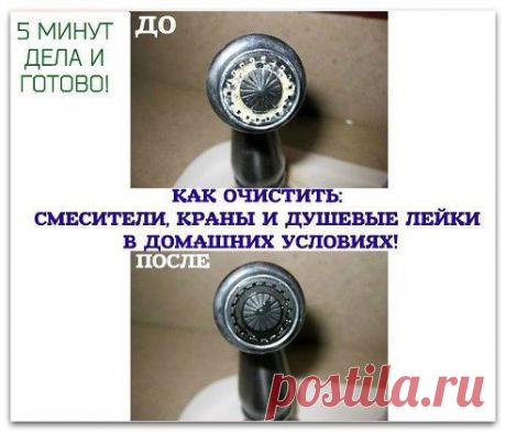 КАК ОЧИСТИТЬ: СМЕСИТЕЛИ, КРАНЫ И ДУШЕВЫЕ ЛЕЙКИ В ДОМАШНИХ УСЛОВИЯХ!

Девчонки, если у вы постоянно вынуждены бороться со слоистыми отложениями, которые образуются на раковинах, смесителях, душевых лейках, а также с накипью в чайнике, то уже наверняка знаете о том, что быстро и просто со всеми этими проблемами поможет справиться….
Узнай продолжение здесь — ok.ru/idea.manually
•••подробнее