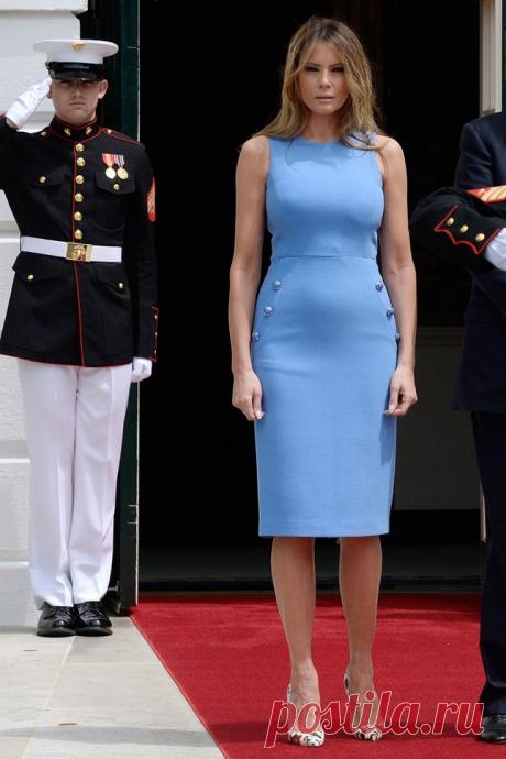 Небесно-голубой — любимый цвет первых леди | Мода | Новости | VOGUE