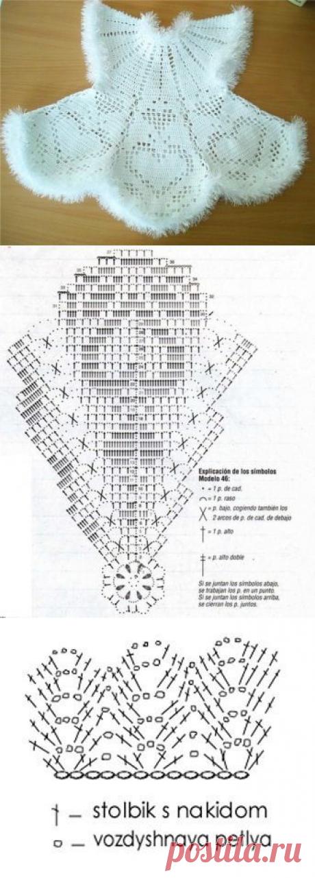 Desing by Elion: Платье для девочки &quot;Снежинка&quot; крючком