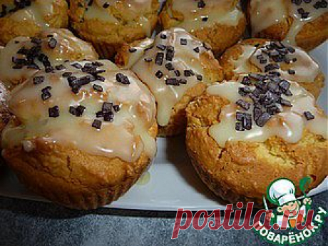 Кексы из кукурузной муки на горячем молоке с миндалем - кулинарный рецепт