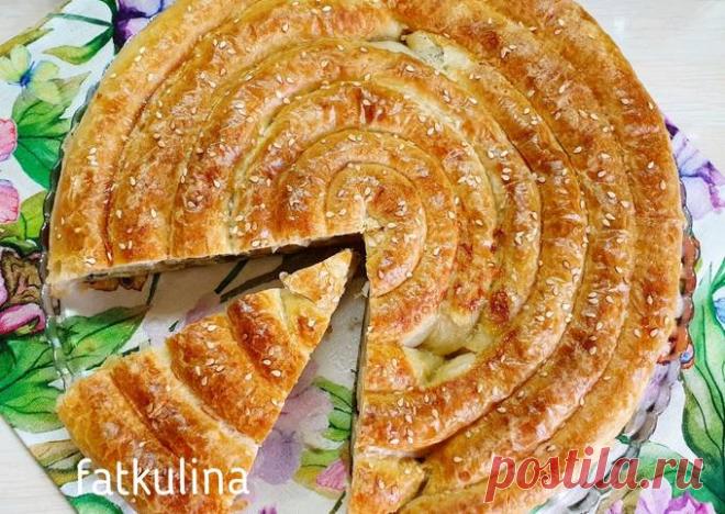 (11) Пирог улитка из слоёного теста с сыром и шпинатом - пошаговый рецепт с фото. Автор рецепта Ирина Фаткулина . - Cookpad