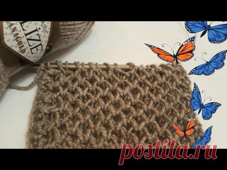 Узор соты спицами - самый красивый способ. How to knit honeycomb stitch.