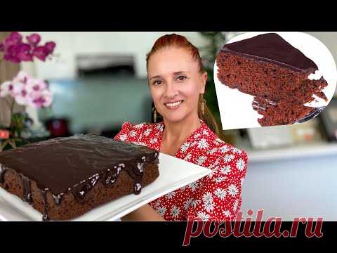 Тающий ШОКОЛАДНЫЙ ПИРОГ за 30 мин простой рецепт без заморочек КАК ТОРТ CHOCOLATE CAKE Люда Изи Кук