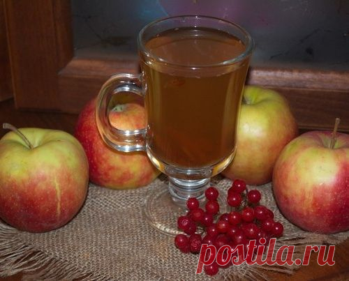 Компот из калины и яблок