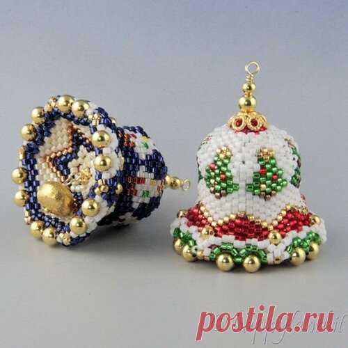 Новогодние колокольчики из бисера | Домашний hand-made