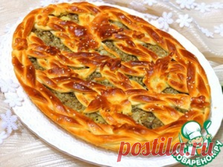 Домашний пирог с солеными груздями - кулинарный рецепт