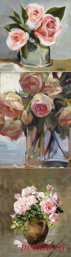 Original Painting - Still Life- Flowers - "Roses" | Натюрморт, Картины и Розы