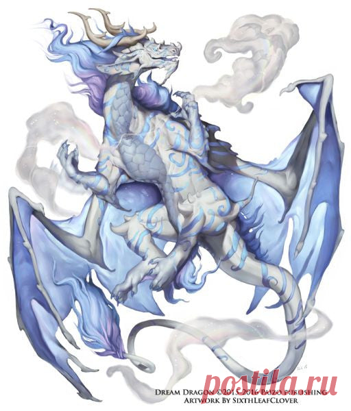 Dream Dragon, an Art by SixthLeafClover – SixthLeafClover Studios