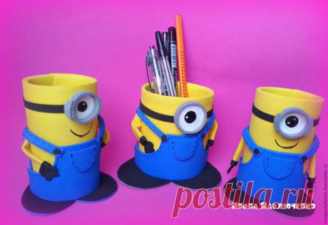 Купить Карандашница-Миньон - ручная работа, кукла ручной работы, кукла из фоамирана, комбинированный
