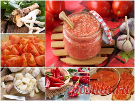 Хренодёр (хреновина) - удачный рецепт

Очень вкусный рецепт на зиму.
Ингредиенты:
- 2 кг томатов,
- 1 кг хрена,
- 5 головок чеснока (хренодер можно готовить и без него, но мне больше нравится с чесноком),
- 4 острых перца,
- 2 ст. ложки соли,
- 1 ч. ложка сахара.

Приготовление:
1. Корень хрена помыть, почистить, порезать кусочками и перекрутить на мясорубке.
2. Чеснок почистить.
3. Помидоры помыть и порезать частями.
4. Острый перец помыть и порезать кусочками.
5. Перекру...
