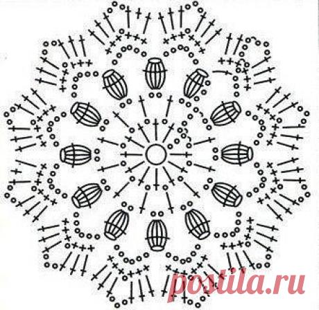 Круглые мотивы крючком схемы (УЗОРЫ КРЮЧКОМ) | Журнал Вдохновение Рукодельницы
