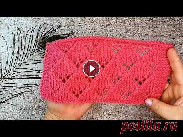 Красивый ажурный узор спицами Ажурные листочки В этом видео я покажу как вяжется очень красивый простой ажурный узор спицами.Красивый простой ажурный узор спицами со схемой Самые простые носочки сп...