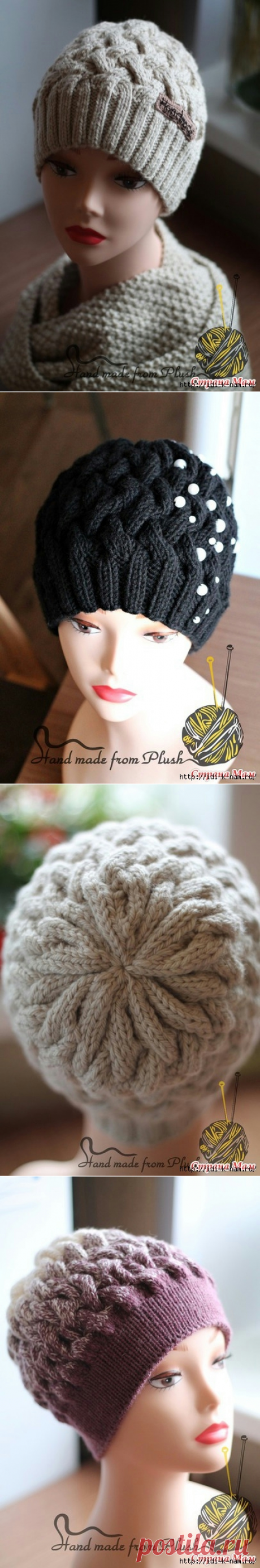 Женская шапочка, связанная аранским узором — Рукоделие