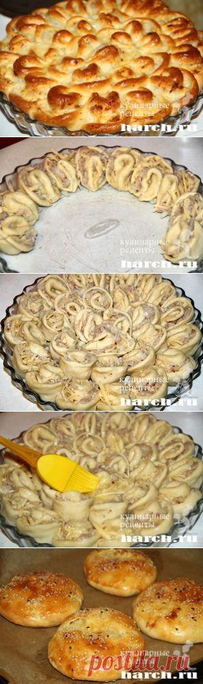 Мясной пирог “Хризантема”