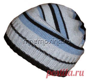 Мастер-класс. Двойная вязаная шапка для подростка без вывязывания макушки