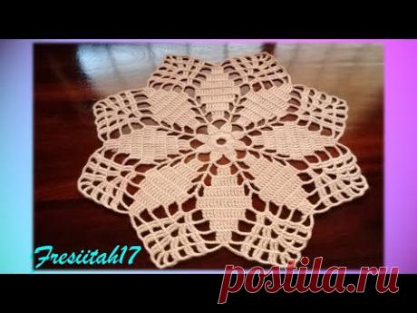 Tapete tejido a crochet super fácil (varetas dobles10 hileras)