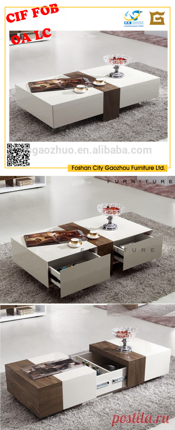 Classical White New High Gloss And Ash Veneered Coffee Table With Drawers Inside - Buy Ash Veneered,Classical,High Gloss White Product on Alibaba.com