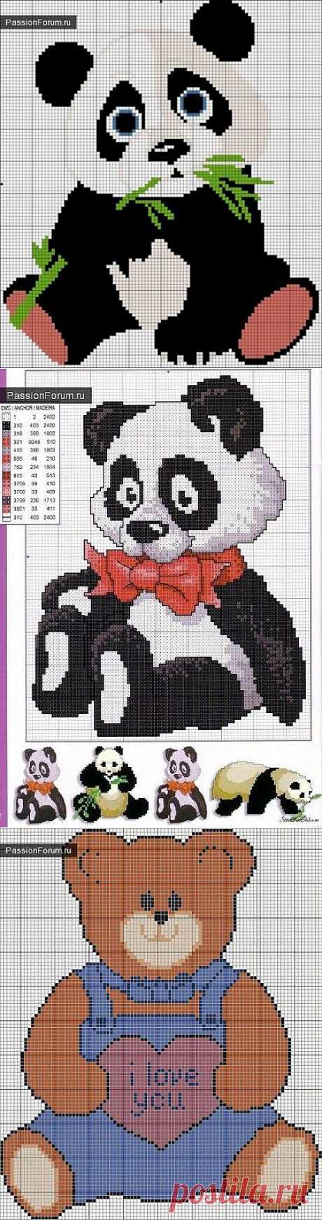 МИШКИ... ЧАСТЬ 10 / Схемы вышивки крестиком / PassionForum - мастер-классы по рукоделию