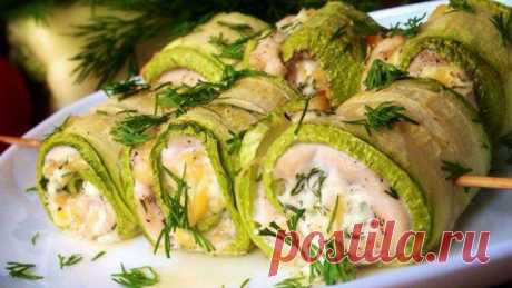 Рулетики из кабачков - оригинальная закуска. Песочное печенье - невероятно простой рецепт!