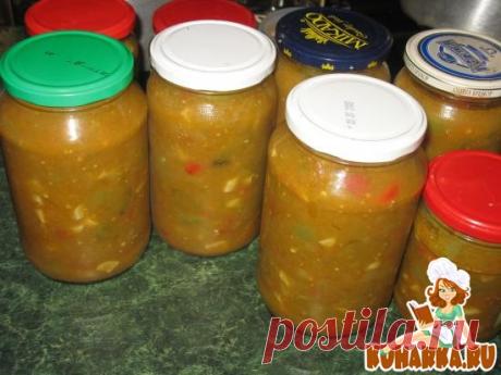 Рецепт: Соус острый из зеленых помидоров с яблоками