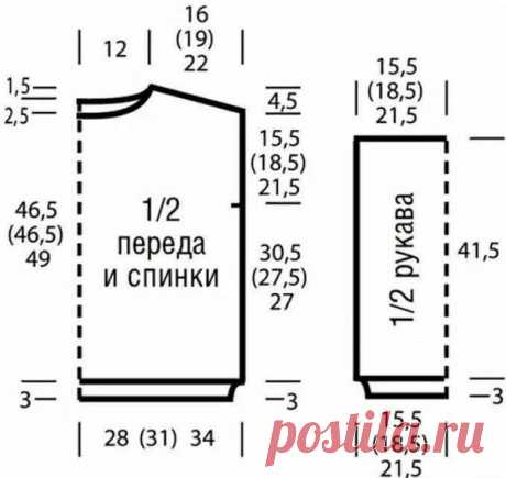 Джемпер из толстой пряжи спицами