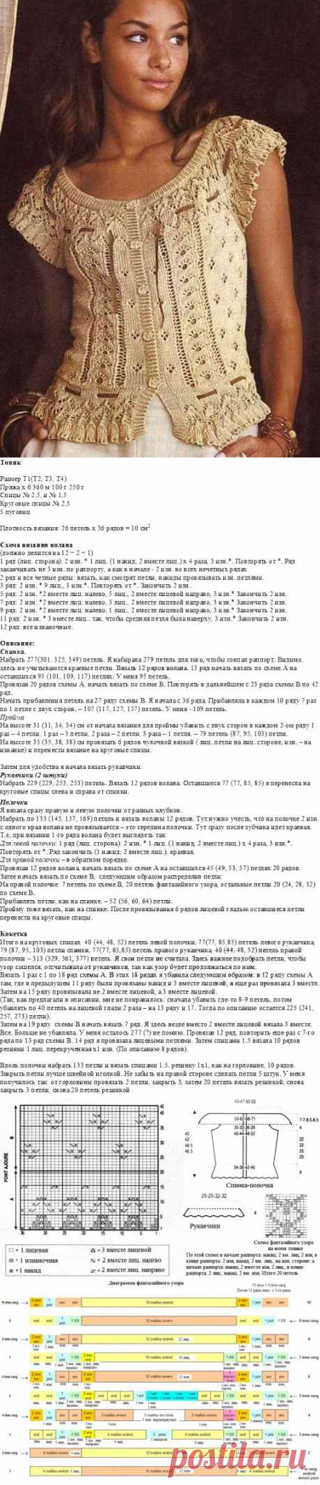 Ажурная кофточка спицами – легкая и нежная