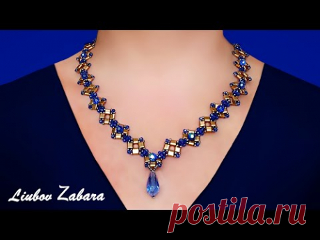 ОРИГИНАЛЬНОЕ КОЛЬЕ из бусин и бисера. ORIGINAL NECKLACE made of beads and beads.