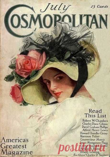 Такими были обложки журнала Cosmopolitan 100 лет тому назад