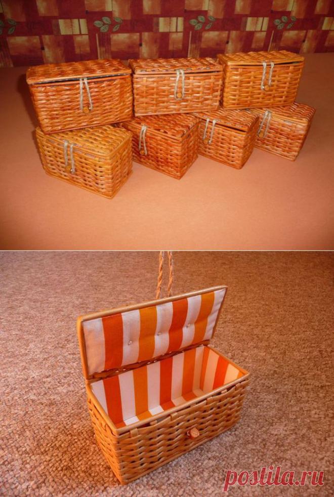 Шкатулки с подкладкой из газет. Мастер-класс на подкладку.