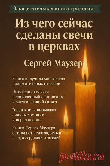 Заключительная книга трилогии «Из чего сейчас сделаны свечи в церкви»